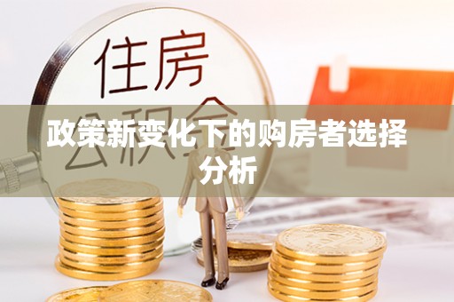 伊通政策新变化下的购房者选择分析