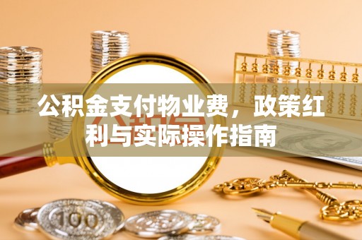 伊通公积金支付物业费，政策红利与实际操作指南