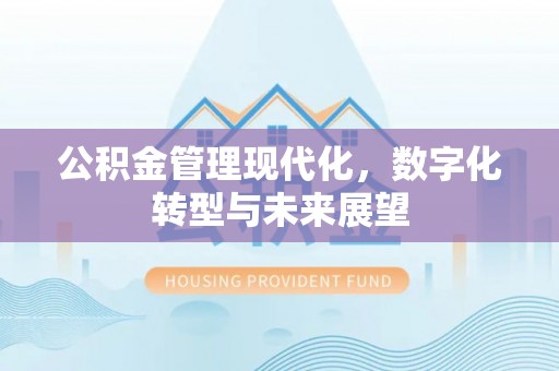 伊通公积金管理现代化，数字化转型与未来展望